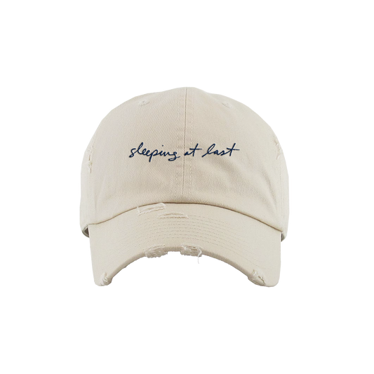 Cursive Logo Dad Hat - Tan